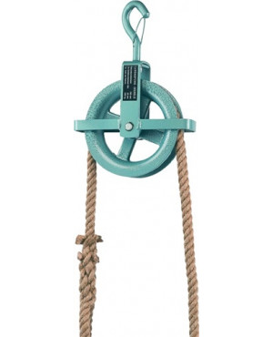 Baurolle Seilraddurchmesser 190mm m. Hakensicherung u. Kreuzbügel