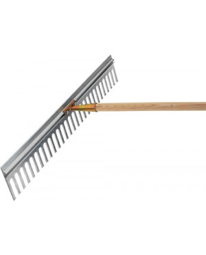 Alu-Rechen Arbeitsb. 750mm Zinken-L. 120mm,28 Zinken verz. Stieldülle,o. Stiel