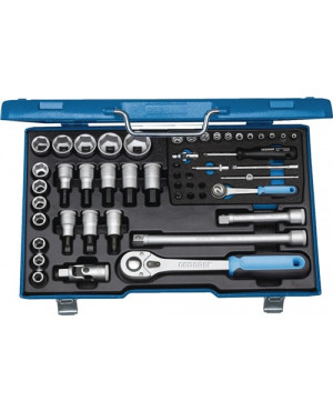 Steckschlüsselsatz 19 V20U-10 1/4-1/2Zoll 50tlg. 4-30mm Schlitz/PH/6KT GEDORE