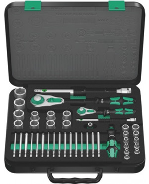 Steckschlüsselsatz 43tlg. 1/4Zoll 4-13mm 1/2Zoll 13-24mm f.4KT-Antrieb