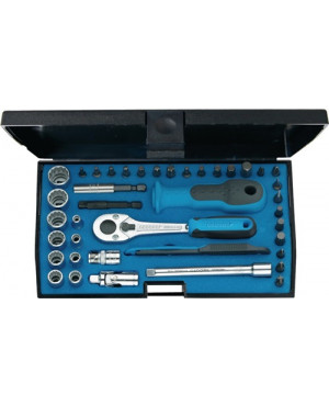 Steckschlüsselsatz 1/4 Zoll 12KT40tlg.4-13mm Schlitz/PH/PZD/12 KT/TX Ku.Kassette