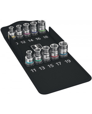 Stecknusssatz 1/2 Zoll 10 tlg. 10-19 mm 6KT textile Box Nuss-Satz 8790 C HF/10