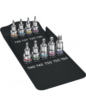 Stecknusssatz 1/2 Zoll 9 tlg. TX 20 - 60 textileBox Bitnuss-Satz 8767 C HF TX/9