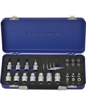 Steckschlüsselsatz 1/4 + 1/2 Zoll 27 tlg. TX6-TX55 / E4-E20 PROMAT