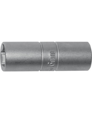 Steckschlüsseleinsatz f.Zündkerzen 1/2 Zoll SW 16mm 6KT L.65mm PROMAT