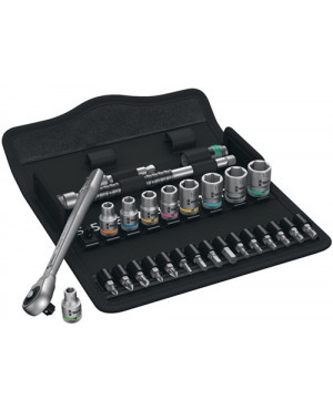 Steckschlüsselsatz 3/8 Zoll 29 teilig sw 8 bis sw 19 Zyklop Metal push Knarre