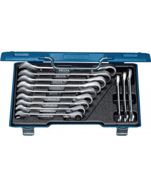 Knarrenringmaulschlüsselsatz 7 R-012 12tlg. SW 8-19mm CV. i.Stahlkassette GEDORE