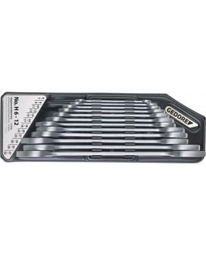 Doppelmaulschlüsselsatz H 6-120 12tlg.SW6-32mm CV-Stahl verchr.GEDORE