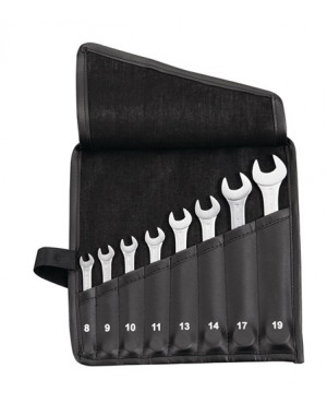 Ringmaulschlüsselsatz 22tlg.SW 6-36mm Form A CV-Stahl in Rolltasche PROMAT