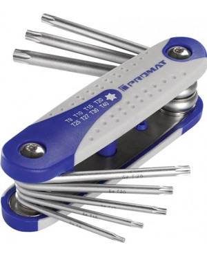 Schraubendrehersatz 8 teilig Handklapphalter T9 - T40 Promat