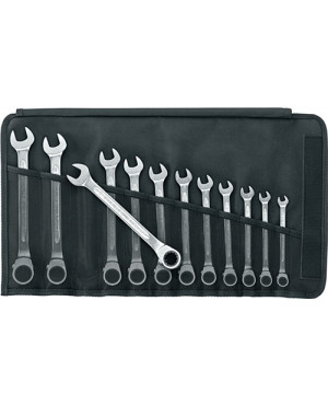 Knarrenringmaulschlüssels 12 tlg. SW 8-19 umschalt L. 300 mm CR-A-STA STAHLWILLE