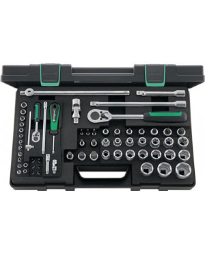 Steckschlüsselsatz 1/4+1/2 Z 63 tlg. SW4-30 L. 480 mm CV STAHLWILLE