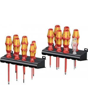 Schraubendrehersatz VDE isol. 16tlg. Schlitz/PH/PZD/ PlusMinus/TX/Spannungsprüf