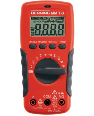 Multimeter 0,1 mV-1000V DC / 0,1mV-750V AC MM 1-3 Benning