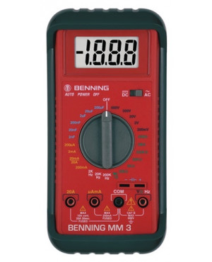 Multimeter 0,1 mV-600 V DC 0,1 mV-600 V AC m.Batterien/Messleitungen/Tasche MM 3
