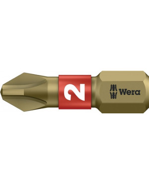 Bit 851/1 BTH 1/4 Zoll PH 1 L.25mm BiTorsion,extrahart WERA