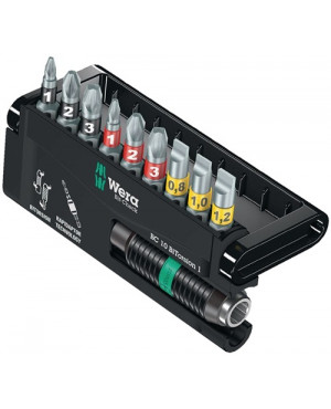Bitsortiment 10tlg.BiTor 8700-9/BTZ Schl./PH/PZD WERA BithalterC/E6,3