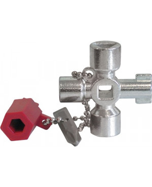 Schaltschrankschlüssel Mini 6 Funktionen m.Bitadapter