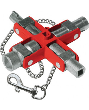 Schaltschrankschlüssel SuBMaster 9 in 1 9 Funktionen m.Karab.h.an Kette