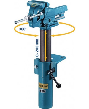 Höhenverstellgerät HEUER Lift f.Backen-B.120mm um 360Grad drehb.HEUER