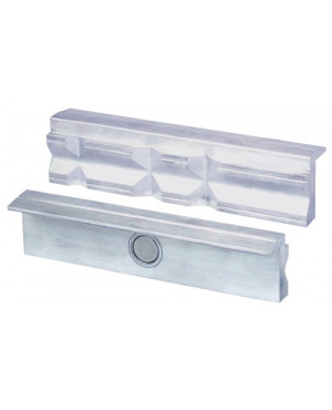 Schraubstockschutzbacken f.Backen-B.125mm m.Prismen m.Magnet-Halterung Heuer