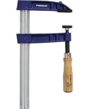 Schraubzwinge W.800mm Ausladung 120mm Rutschsicherung PROMAT Eschenholzheft