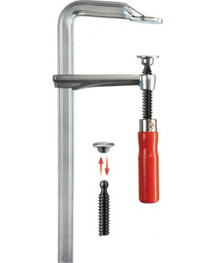 Ganzstahlschraubzwinge GZ Spann-W.1000mm A.120mm Holzgriff BESSEY