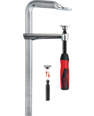 Ganzstahlschraubzwinge GZ-2K Spann-W.400mm A.120mm 2-K-Griff BESSEY