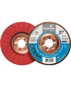 Fächerscheibe SLTT Ceramic D.125mm K.40 fl.INOX/Stahl CO LUKAS