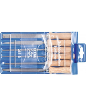 Schlüsselfeilensatz DIN 7283 A-F L.100mm Hieb 2 Buche PFERD