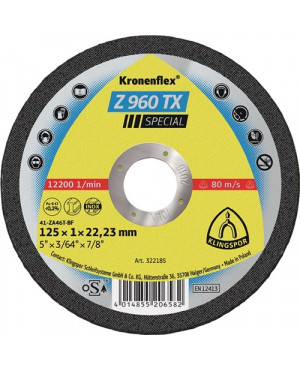 Trennscheibe Z 960 TX D125x1mm ger.INOX Bohrung 22,23mm KLINGSPOR