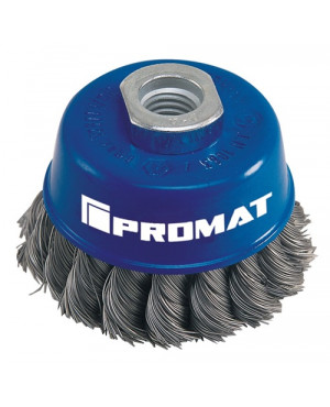 Topfbürste D.65mm M14 Drahtstärke 0,35mm VA-Draht 12500min-¹ PROMAT