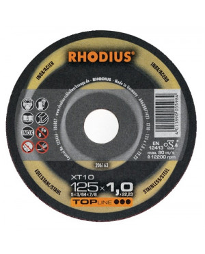 Trennscheibe XT10 D115x1,5mm ger.INOX Bohrung 22,23mm RHODIUS