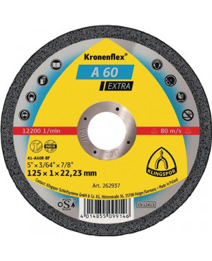 Trennscheibe A 60 Extra D115x1mm ger.INOX Bohrung 22,23mm KLINGSPOR