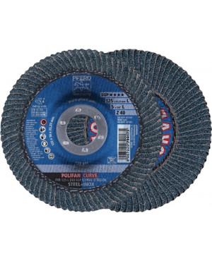 Fächerscheibe Z SGP CURVE STEELOX D.125mm K.40 INOX ZK Ausf.M PFERD