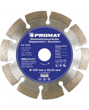 Diamanttrennscheibe D.180mm Bohr.22,23mm segmentiert 10mm PROMAT