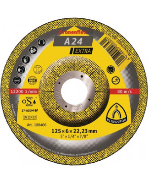 Schruppscheibe A 24 Extra D180xS8mm gekr.STA Bohr.22,23mm KLINGSPOR
