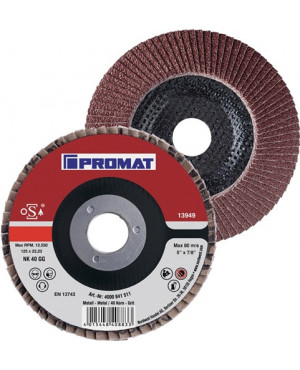 Fächerscheibe D.125mm K.80 gekr.Stahl/Holz NK PROMAT