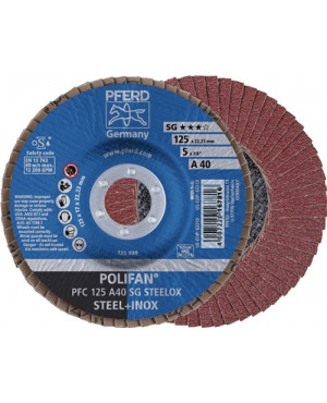 Fächerscheibe POLIFAN® A SG STEELOX D.125mm K.A-80 fl.Stahl/Holz NK