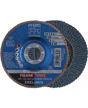 Fächerscheibe POLIFAN® Z SG POWER STEELOX D.125mm K.Z-40 fl.INOX ZK