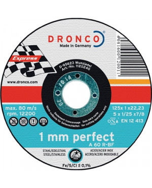 Trennscheibe A60R Perfect D115x1mm ger.INOX Bohrung 22,23mm DRONCO