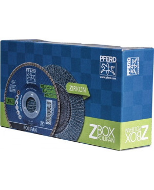 Fächerscheibe POLIFAN Z BOX D.125mm K.Z-40 kon.INOX ZK 10er Box PFERD