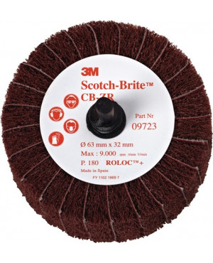 Lamellenbürste Scotch Brite CB-ZR D.63mm K.80 fine B.32mm rot 9000min-¹ 3M