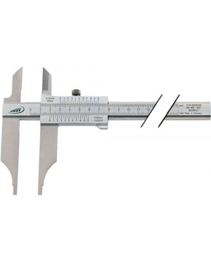 Werkstattmessschieber DIN862 200mm m.Spitzen parallaxfrei Schnabel-L.80mm