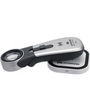 Handleuchtlupe Tech-Line Induktion Vergr.8x LED Linsen-D. 30mm SCHWEIZER