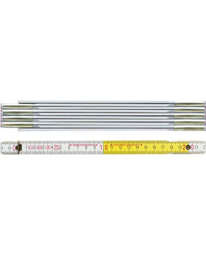 Gliedermaßstab 9802 L.2m B.16mm mm/cm EG III Buche weiß-gelb BMI
