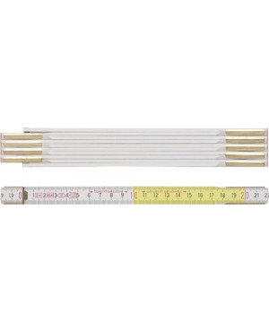 Gliedermaßstab 9142 L.2m B.16mm mm/cm EG III Buche weiß-gelb BMI