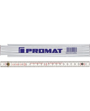 Gliedermaßstab L.2m mm/cm EG III Buche weiß PROMAT