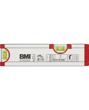 Wasserwaage ULTRASONIC 20cm Alu.silber ± 0,5mm/m m.Magnet BMI