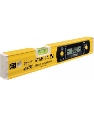 Wasserwaage TECH 80 A electronic 30cm Alu gelb ± 0,5mm/m STABILA